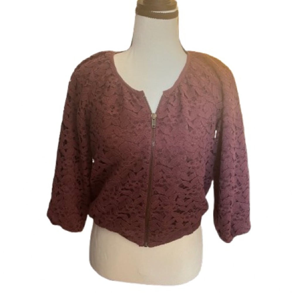 Pins & Needles Lace Bomber Jacket